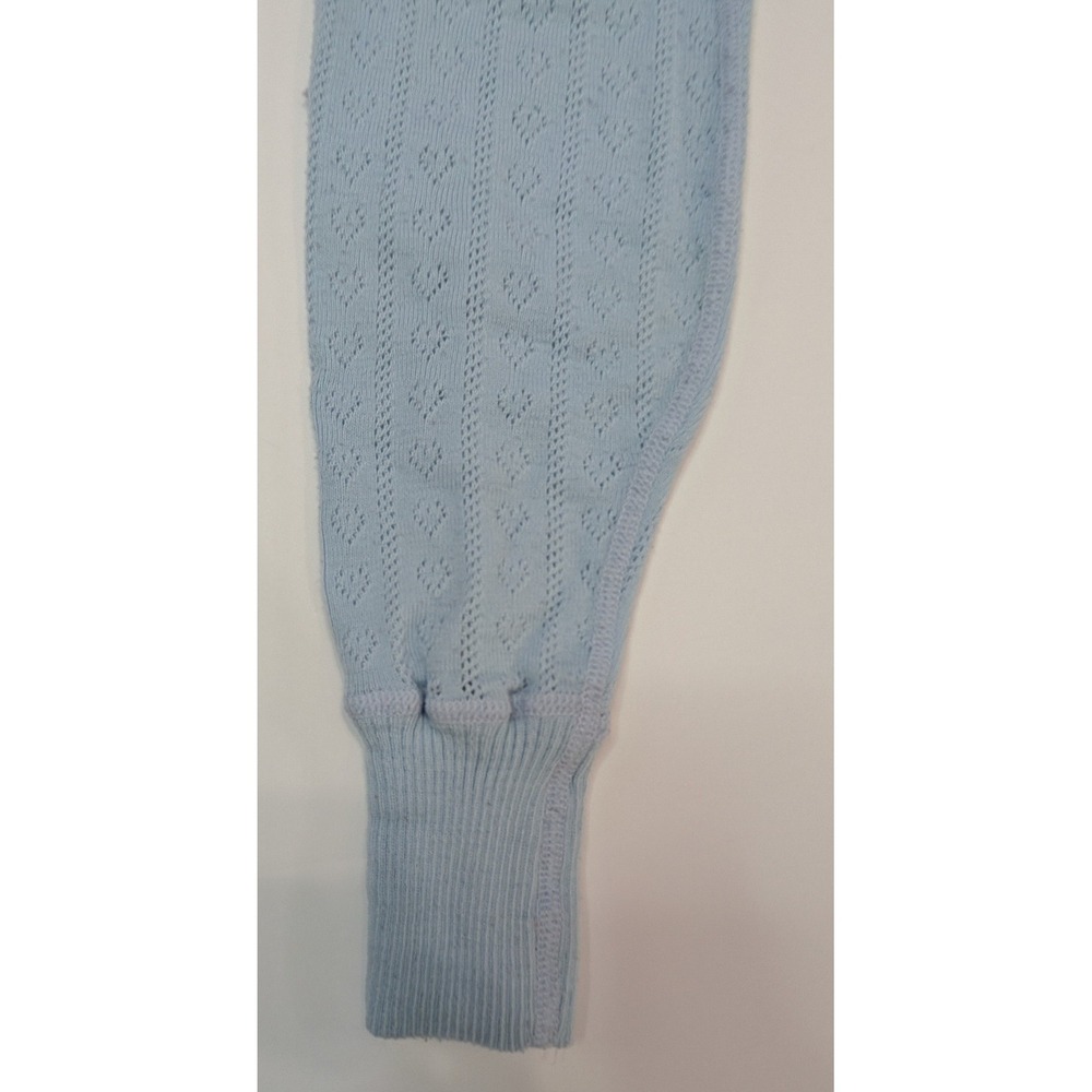 Duofold Thermal Leggings Women Small Blue Excellent Heart Pointelle Base Layer - Picture 3 of 4